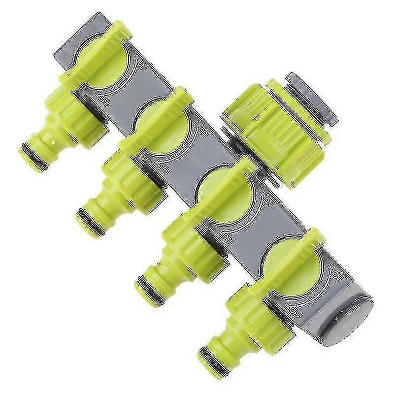 4-Way Hose Splitter Connector for Faucet, Heavy-Duty Garden Watering Adapter with Leak-Proof Design