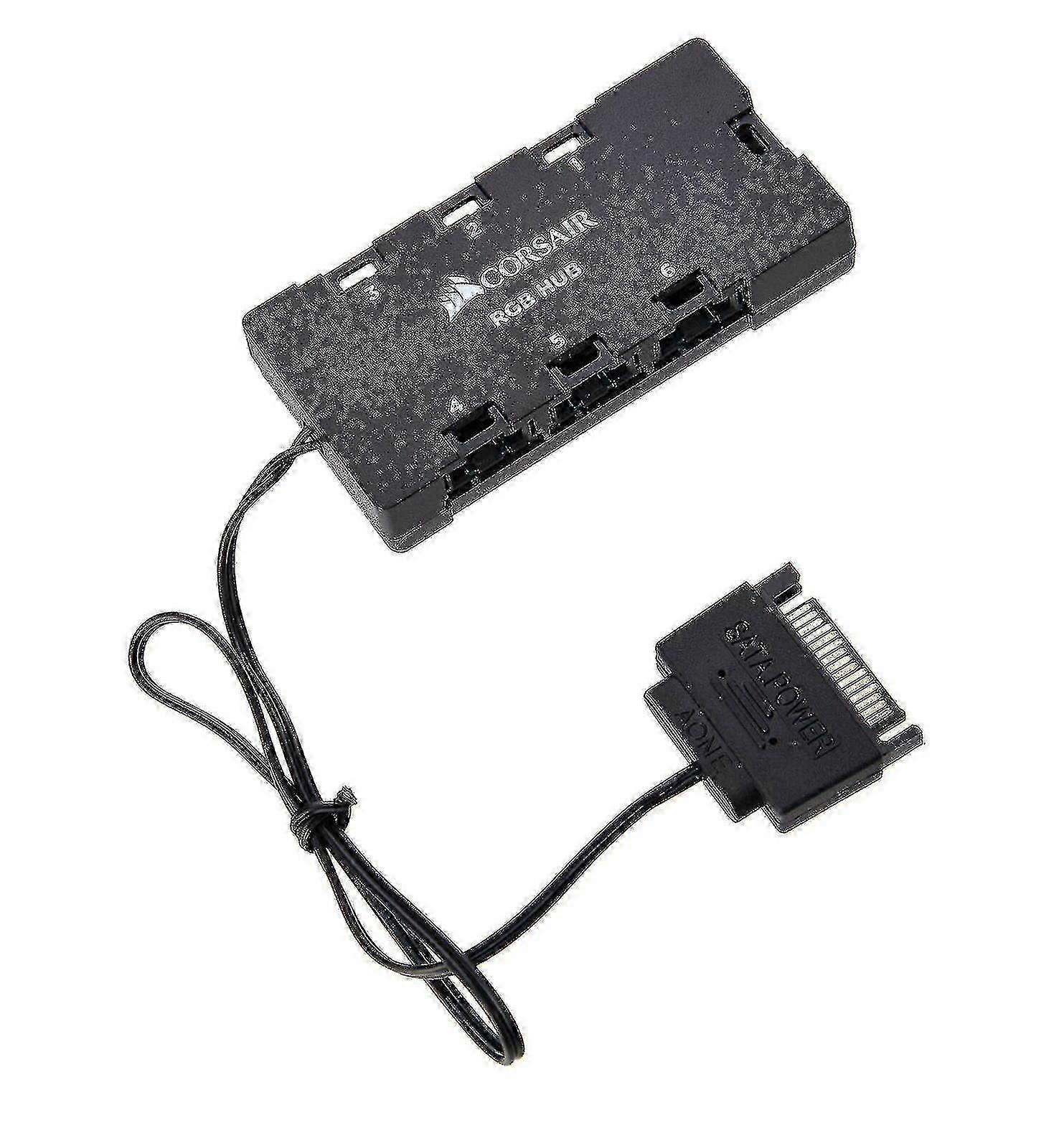 Per Corsair Lightning Node Pro Commander Crystal Corsair 6-Port RGB LED Fan Hub
