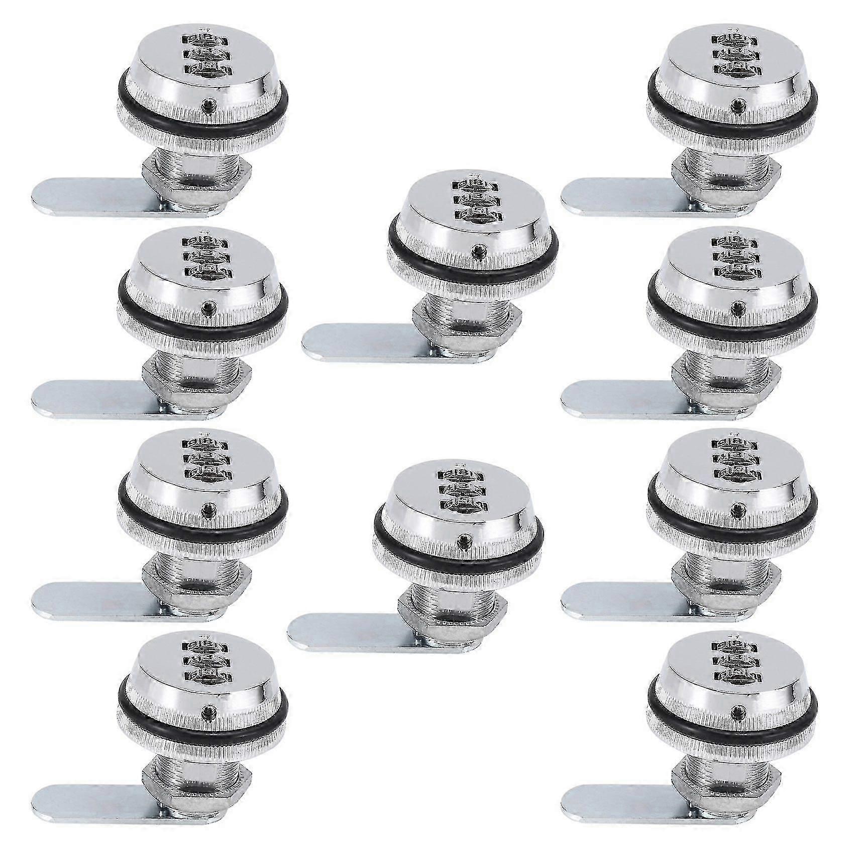 10x Alloy Code Combination Cam Lock Keyless Post Mail Box Cabinet Rv 3 Dial Silver
