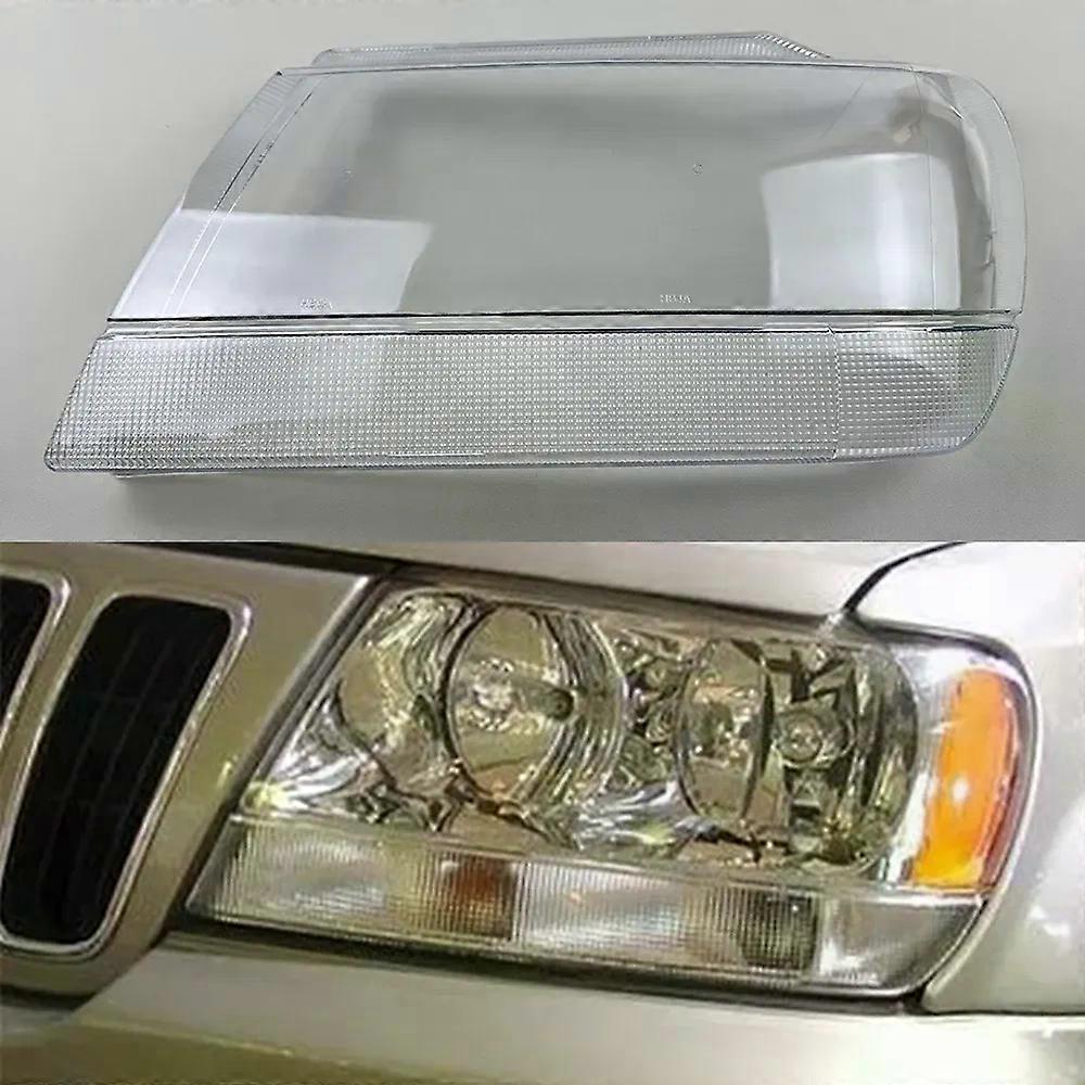 For Jeep Grand Cherokee 1999-2005 Headlight Transparent Shell Headlamp Cover Lens Plexiglass Replace The Original Lampshade