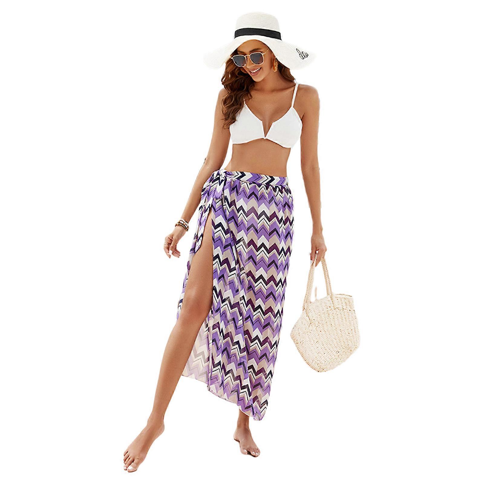 Sexy Beach-Sarong-Pareo for Womens Long Arrows-Print Swimsuit