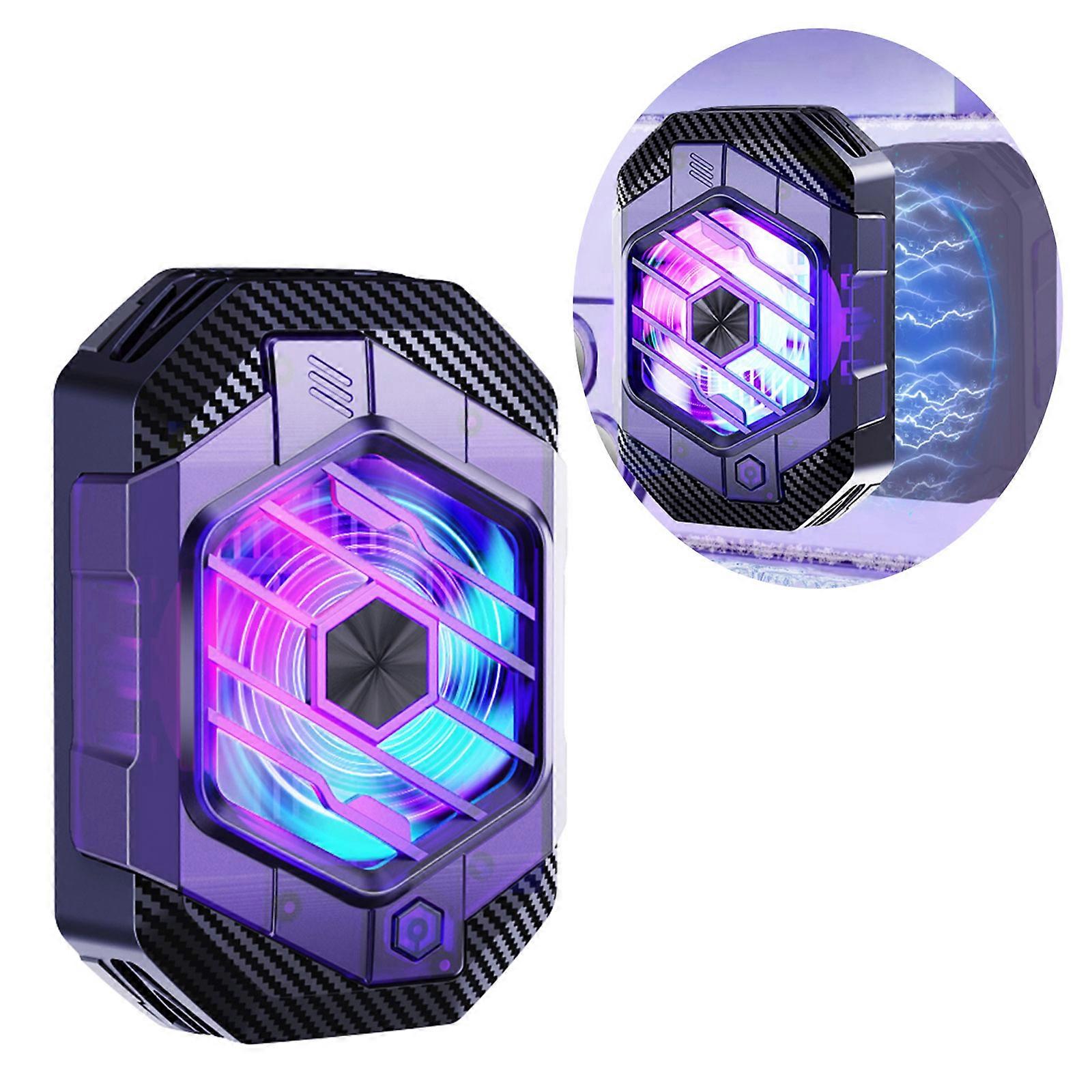 Mobile Phone Cooler Rechargeable Cooling Fan Cellphone Radiator For Playing Game Watching Videos With Adjustable Speed Magnetic
