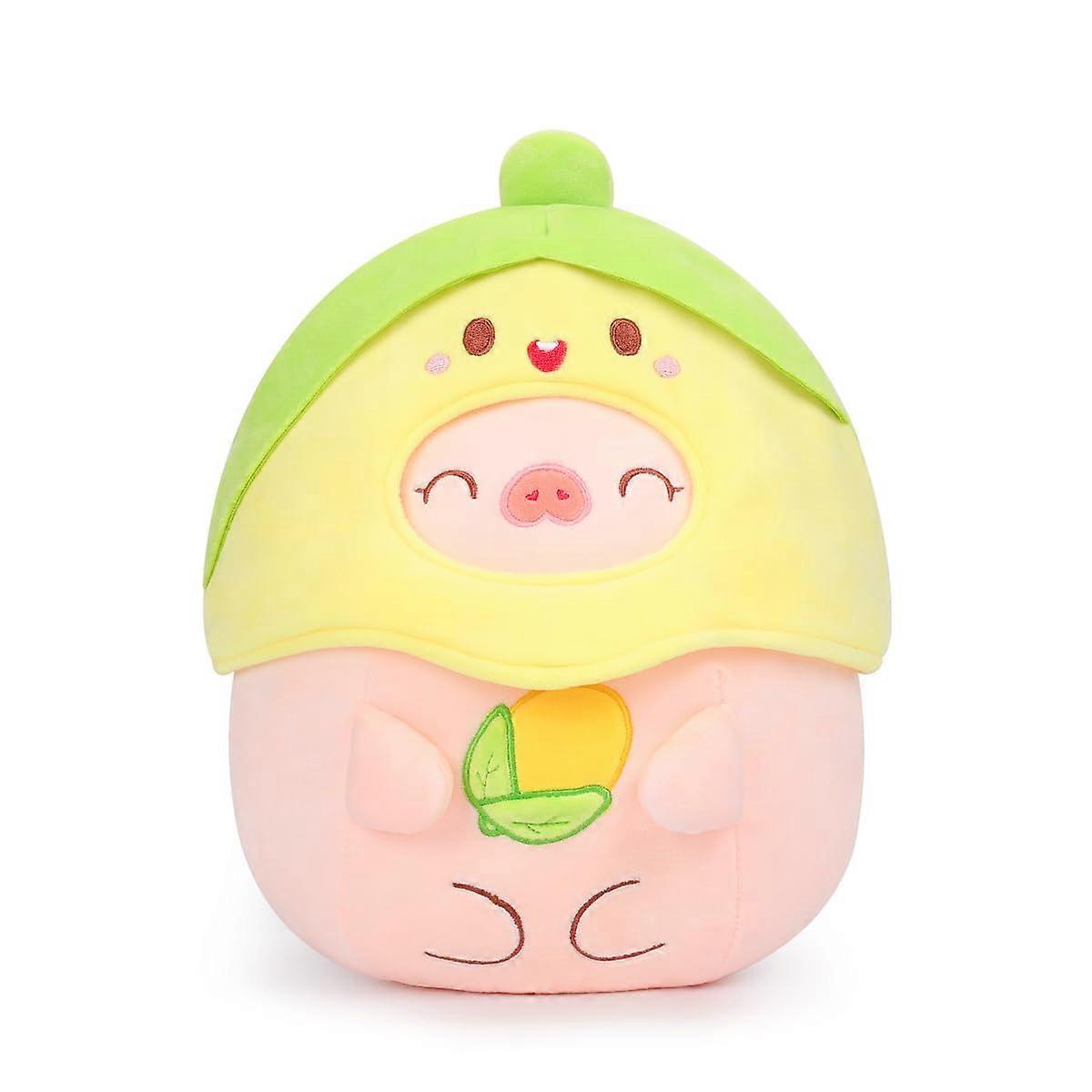 1 Plush Pillow Cute Corn Pig Soft Kawaii Pig Hugging Plush Squishy Toy 10"