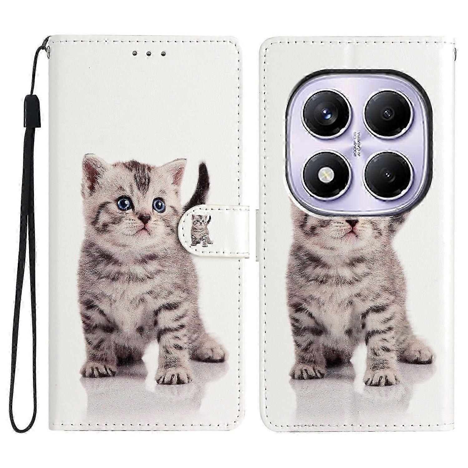 For Xiaomi Redmi Note 14 Pro 4g Wallet Case Pu Leather Pattern Printing Stand Phone Cover With Strap