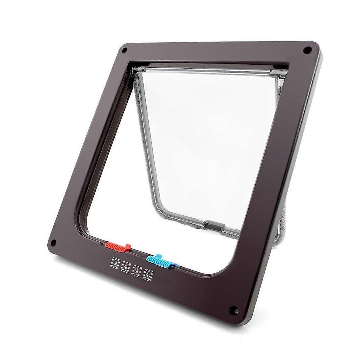 Cat Door for Large Cats and Dogs, 4 Adjustable Positions, Easy Installation, Durable Design, Weatherproof Material
