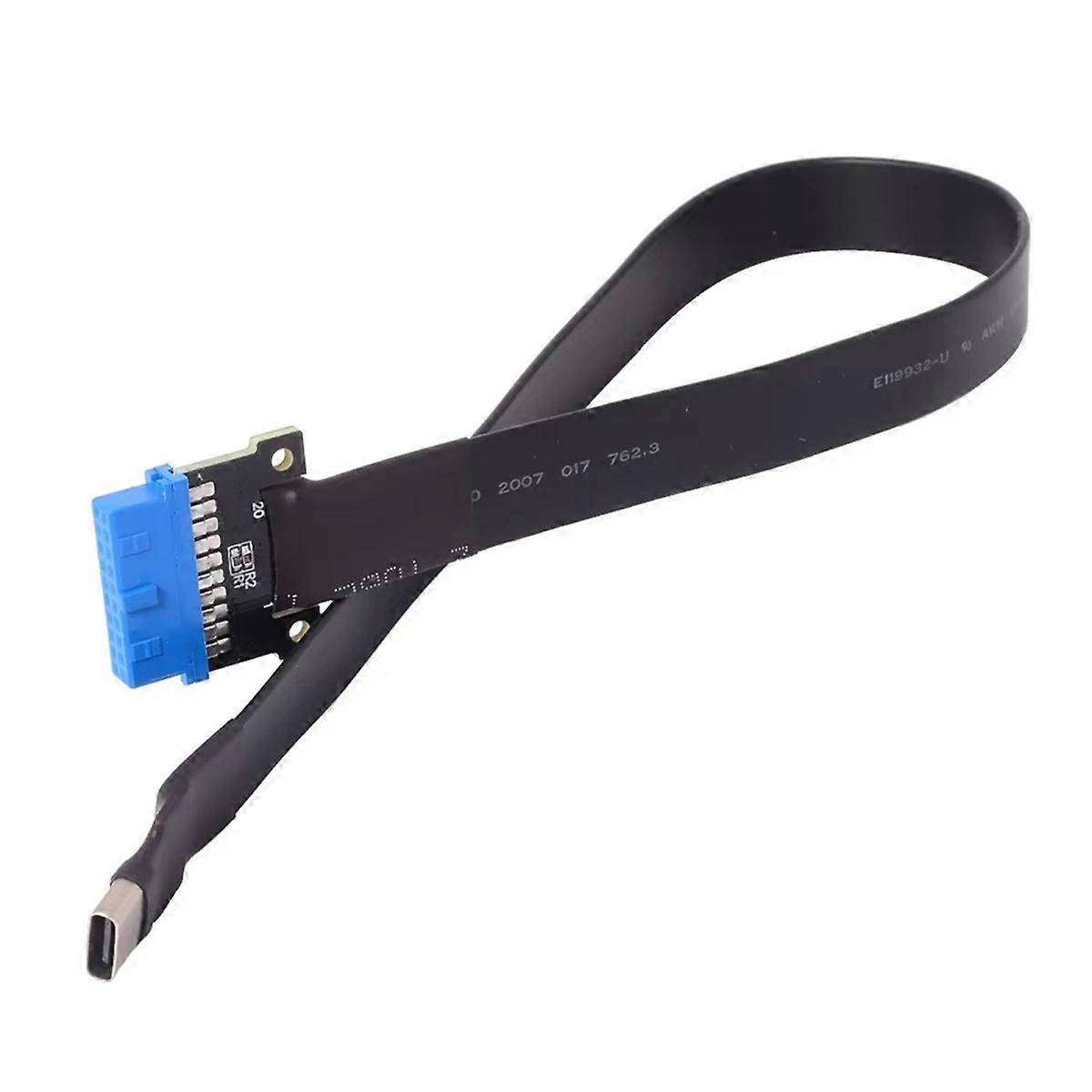 USB 3.0 Type-C Female to Internal Mainboard Type-E 19/20P Ribbon FPC Flat Extension Cable for ITX/AT