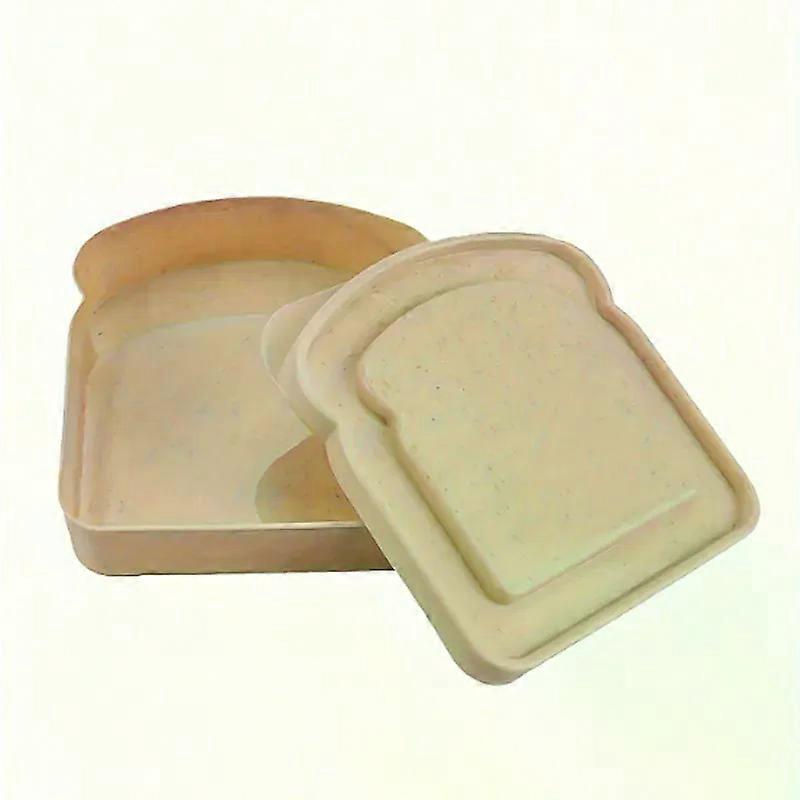 1/4Sandwich ContainerPlastic lunch box in the shape of a toast for outdoor food storage,reusable for work Lunch Box for Students