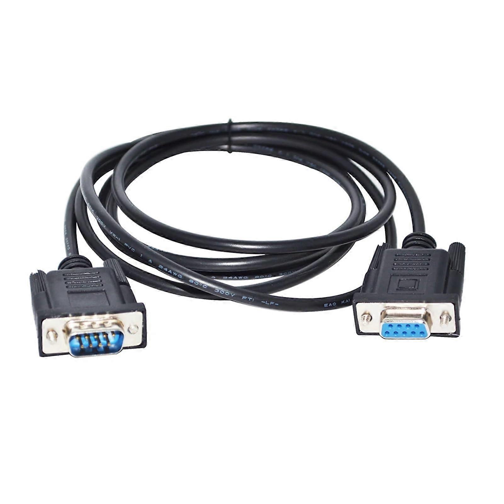 D-SUB 9 Pin DB9 Female to DB9 Male Adapter Converter RS232 Serial Cable 1.8M for Zebra Barcode Printer PC Compatibility