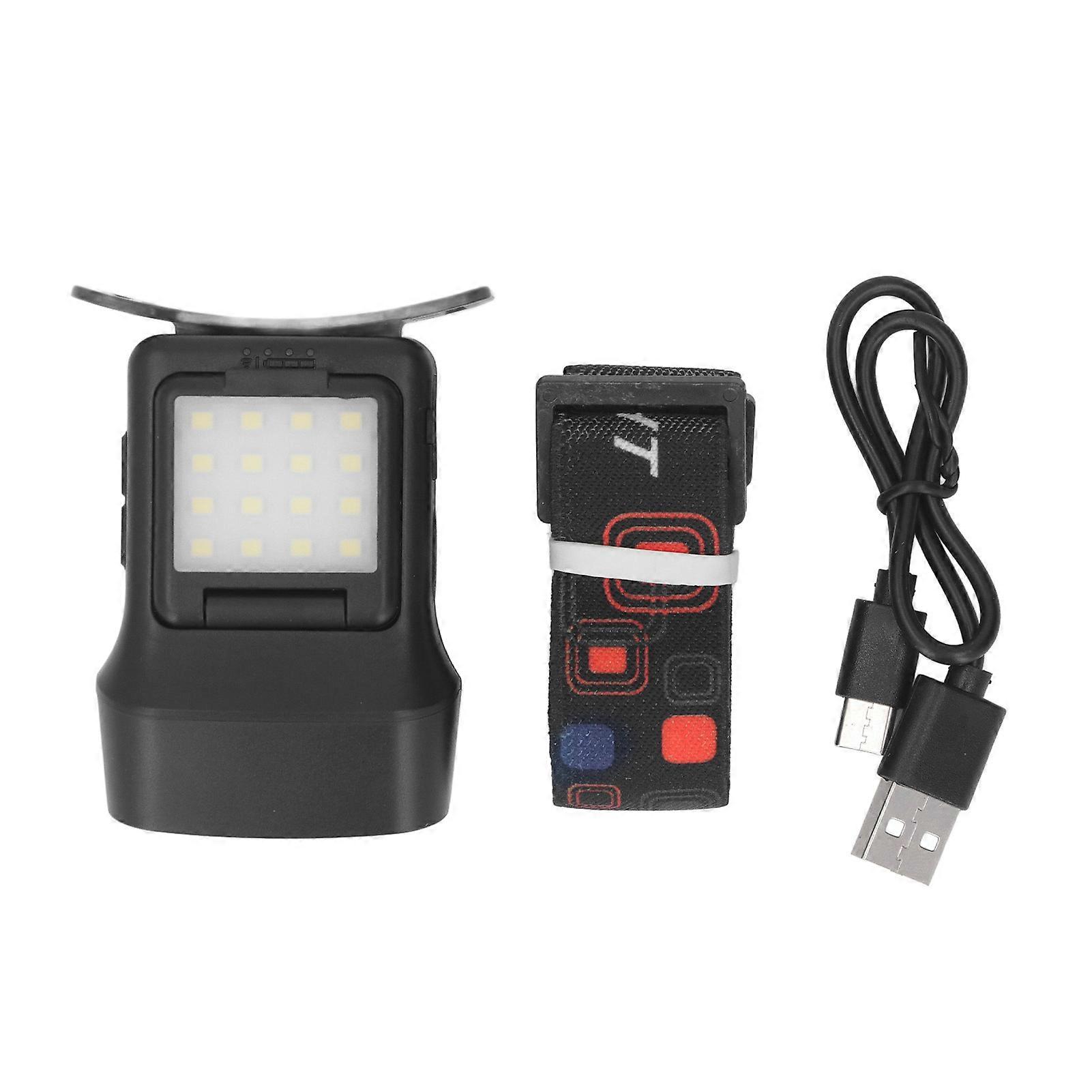 COB פנס 5 מצבים 900lm חיישן צד IPX4 עמיד למים נטענת ניתן להסרה פנס ראש לדיג טיולים שחור