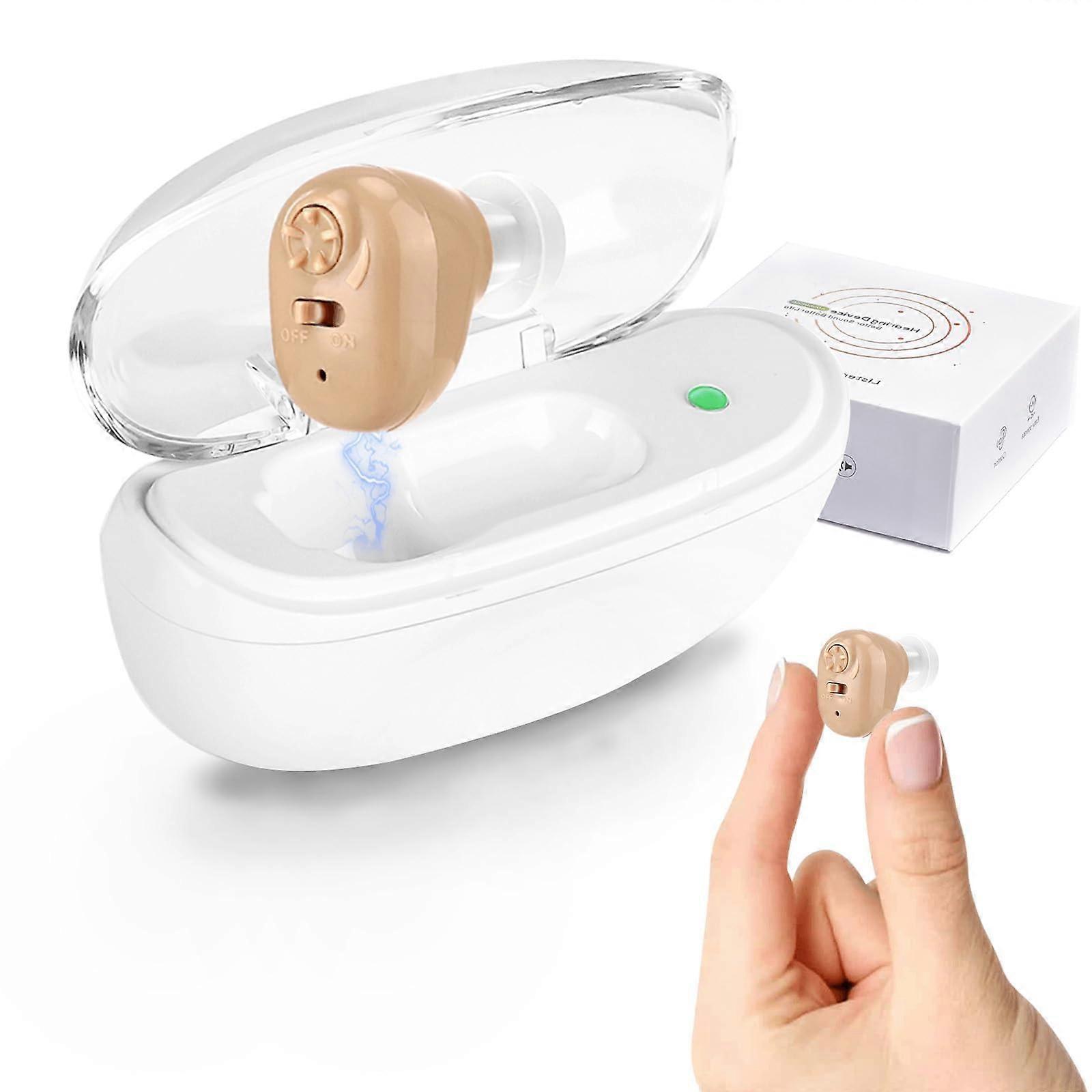 Hearing Amplifier Aid, Rechargeable Hearing Aid for Seniors Adults Volume with Control, Noise Cancelling Hearing Amplifier, Single Side Use