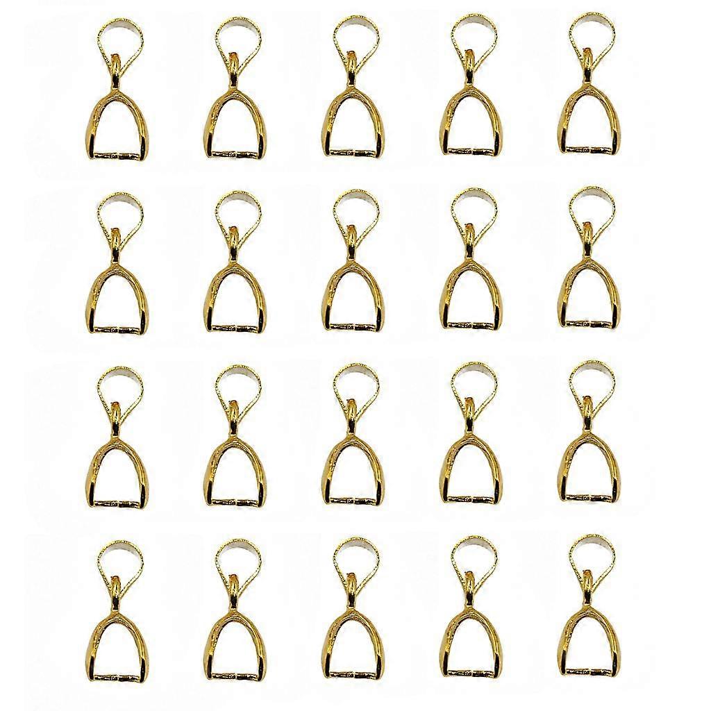 20x Trailer Loop Pendant Closure Eyelet Connector Pinch Bails 10mm