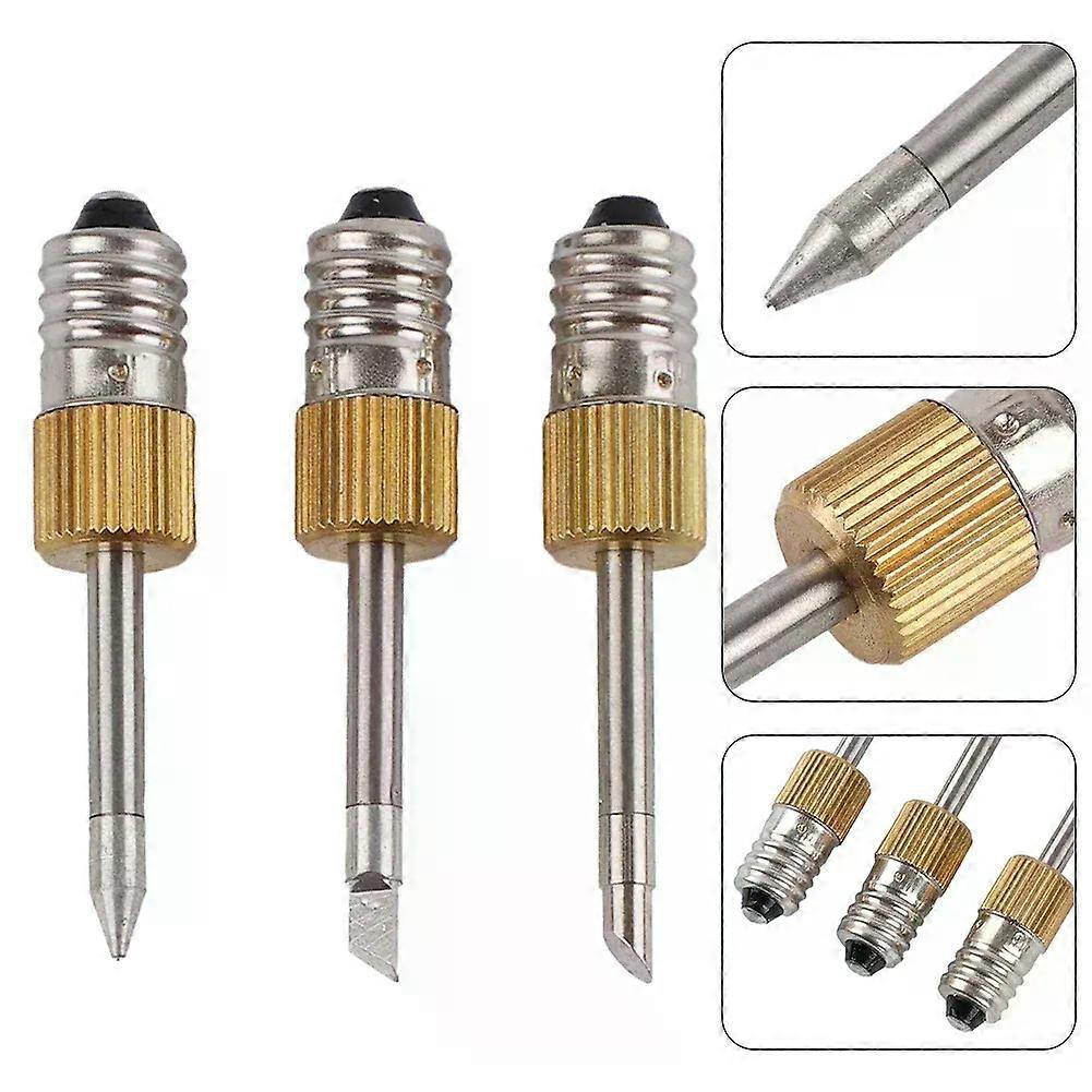 3/2/1pcs Soldering Iron Tip With Sponge E10 Interface Welding&Soldering USB Tips Iron Head Replacements Threaded Tip B C K Type