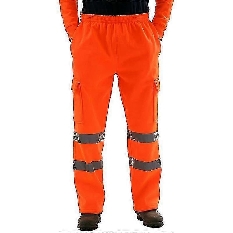 Men Hi Vis Viz υψηλής ορατότητας ασφάλεια παντελόνι εργασίας παντελόνια εργασίας
