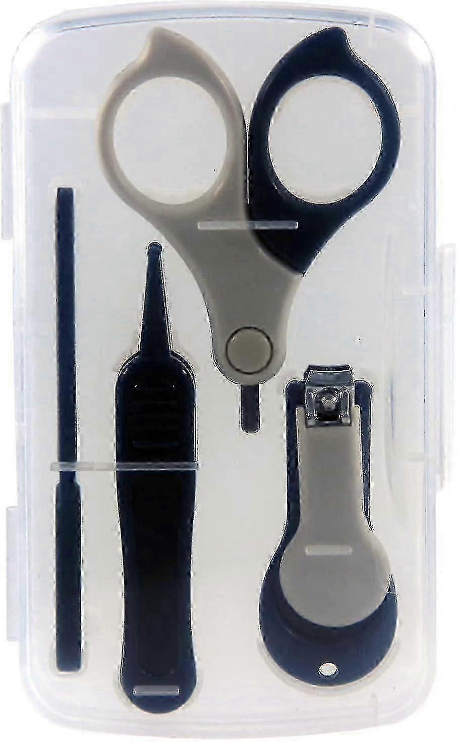 Manicure Kit, 4 In 1 Glass Manicure Set, Clippers, Scissors, File And Tweezers For Newborn Toddler Fingernails And Kids Toenails