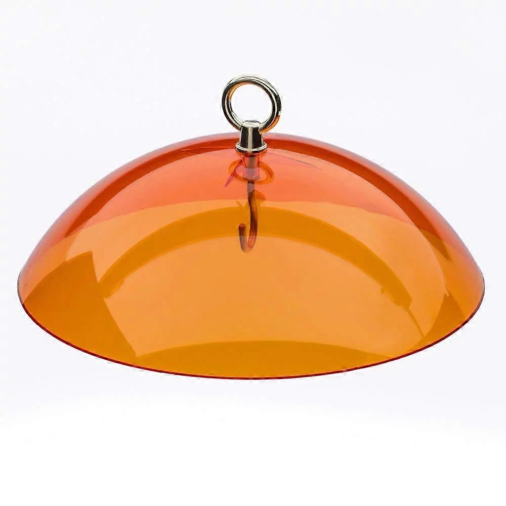 10' Hanging Bird Feeder Protective Dome Cover, Orange Compatible with or Nectar Tube Feeders, Made to Withstand Harsh Weather Conditions