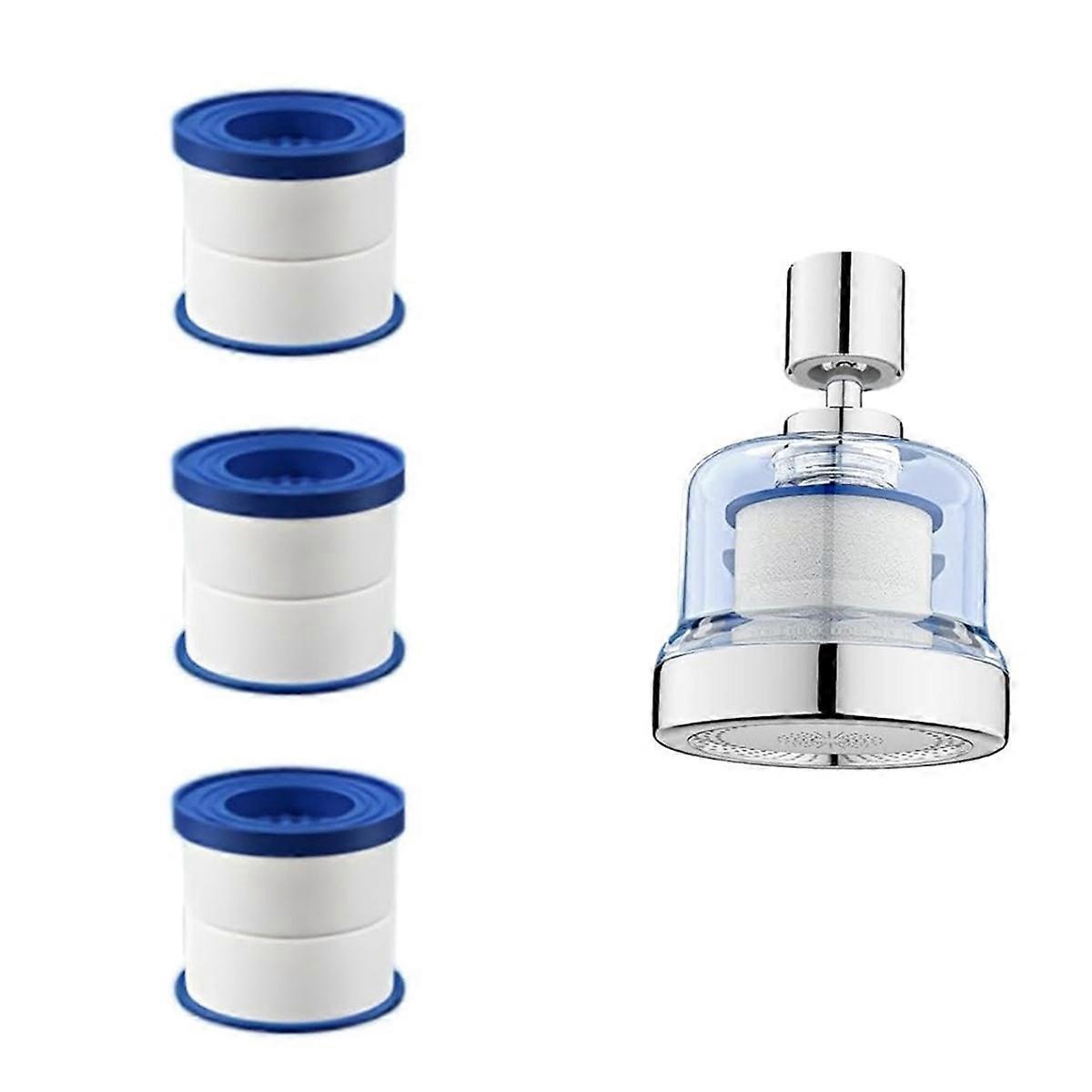 Water Filter for Sink Faucet Rotating Faucet Water Filter with 3 Replaceable Filters for Kitchen & B