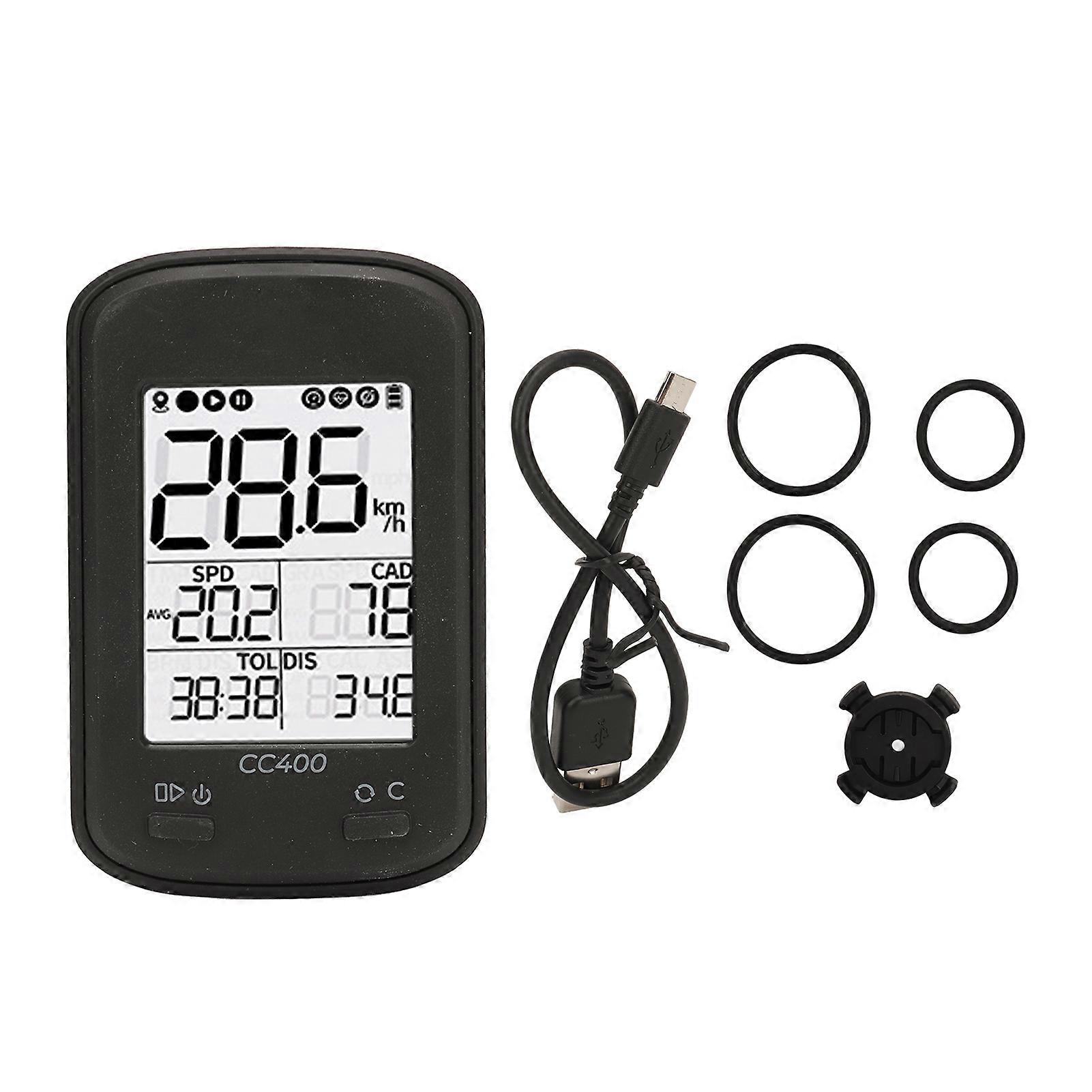 CC400 GPS Bike Wireless Waterproof Bicycle Speedometer Odometer Cycling Computer with Automatic Backlight Display