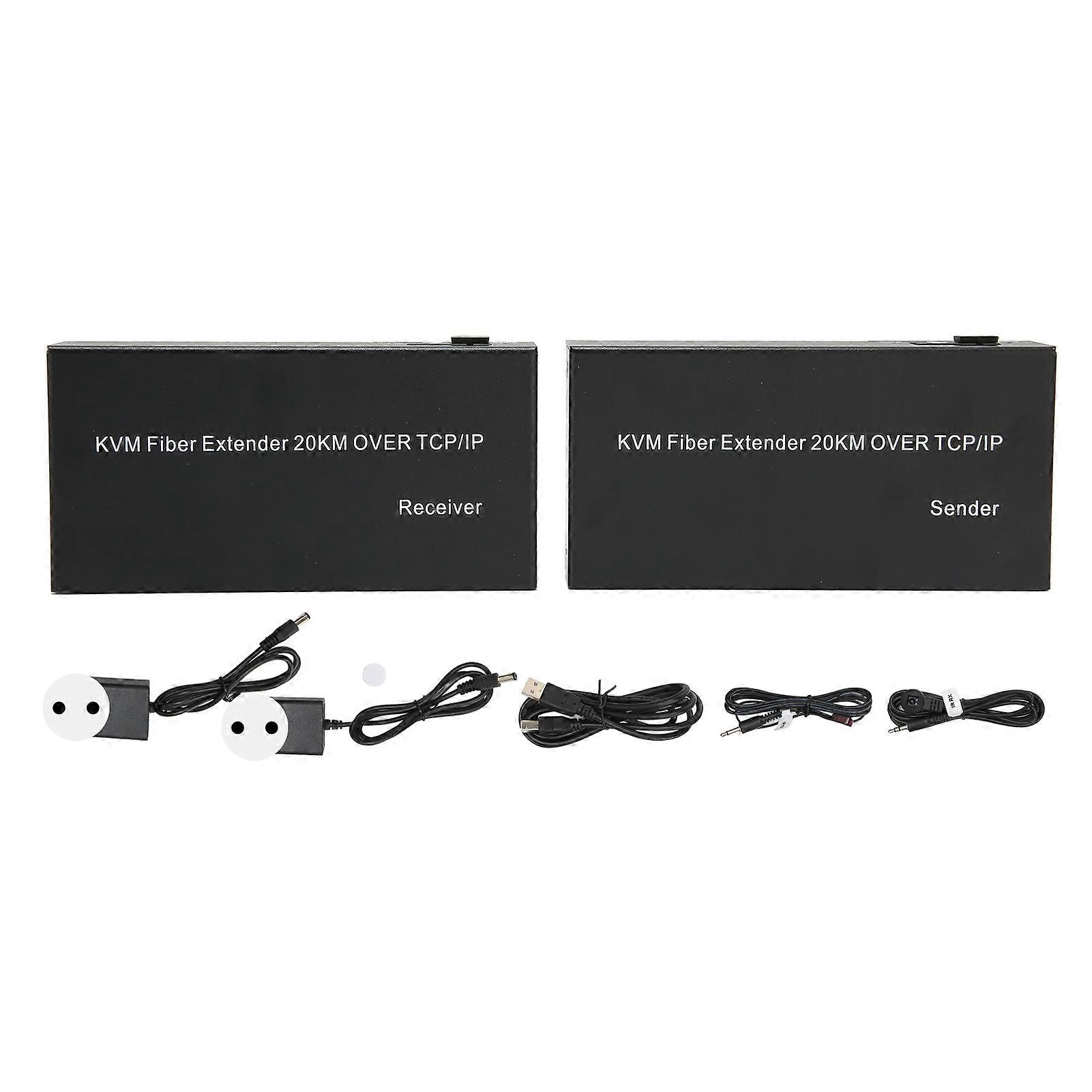 HD KVM Extender 20KM Single Mode 1080P 60Hz 0 Latency Local Output KVM Fiber Extender for Computer