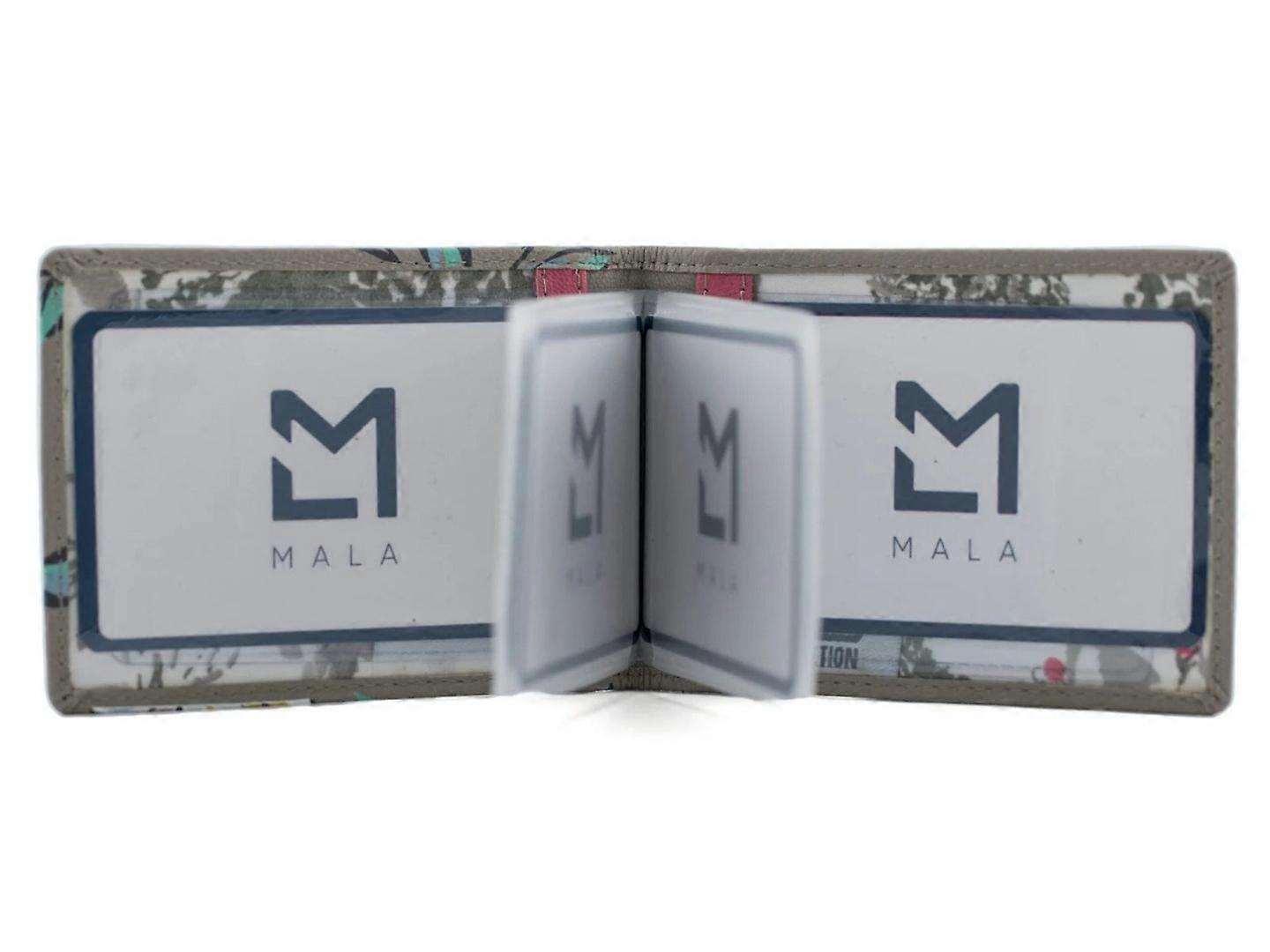 Mala Leather Zinnia Floral RFID Card Holder 12 Card Slots 10 x 7.5 cm with Dust Bag