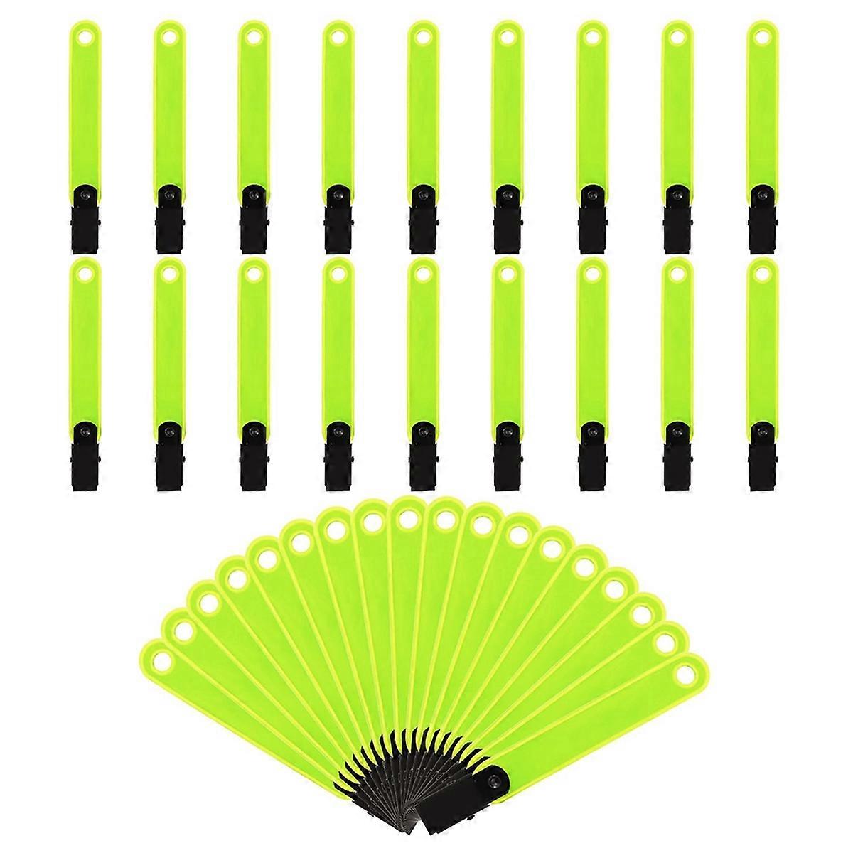 36pcs Double-Sided Reflective Trail Markers for Trees Trail Marking Ribbon, Marking Tacks with Clips