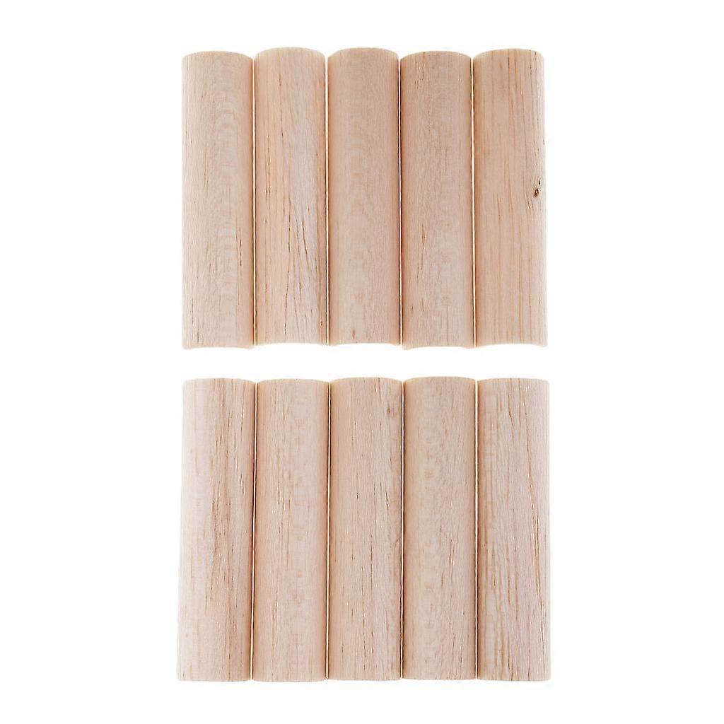 50/80/100mm Long Natural Wooden Hollow Half Round Sticks Wood Rod for hobby,