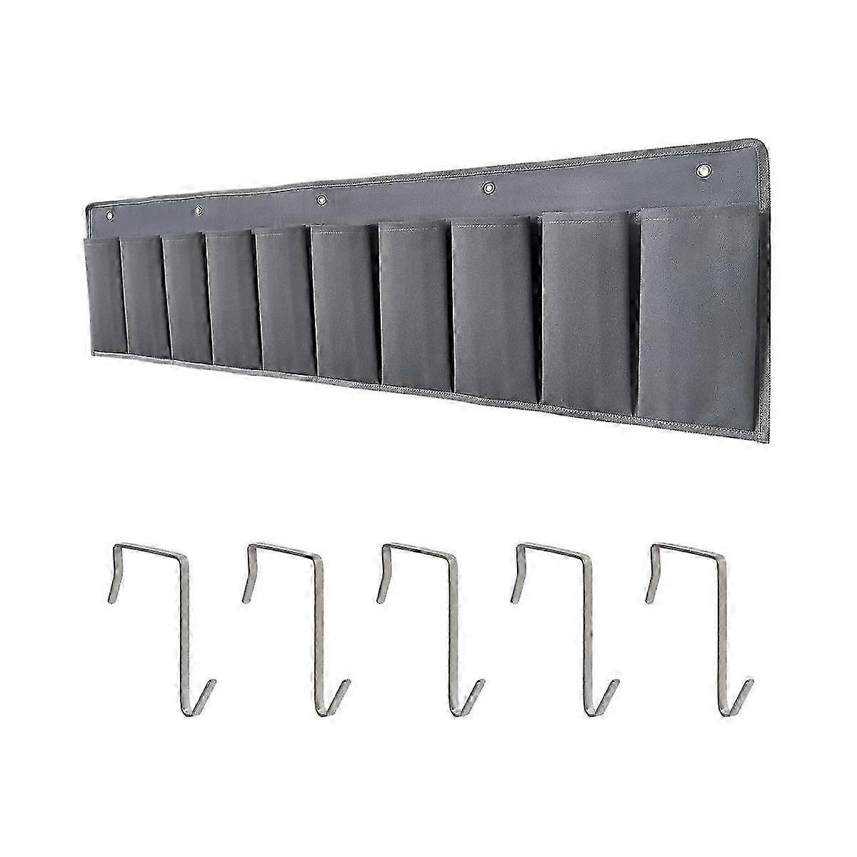 RV Shoe Pockets 10Pockets Heavy Hanging Bedside Storage Organizer with Hooks Storage Pockets for To