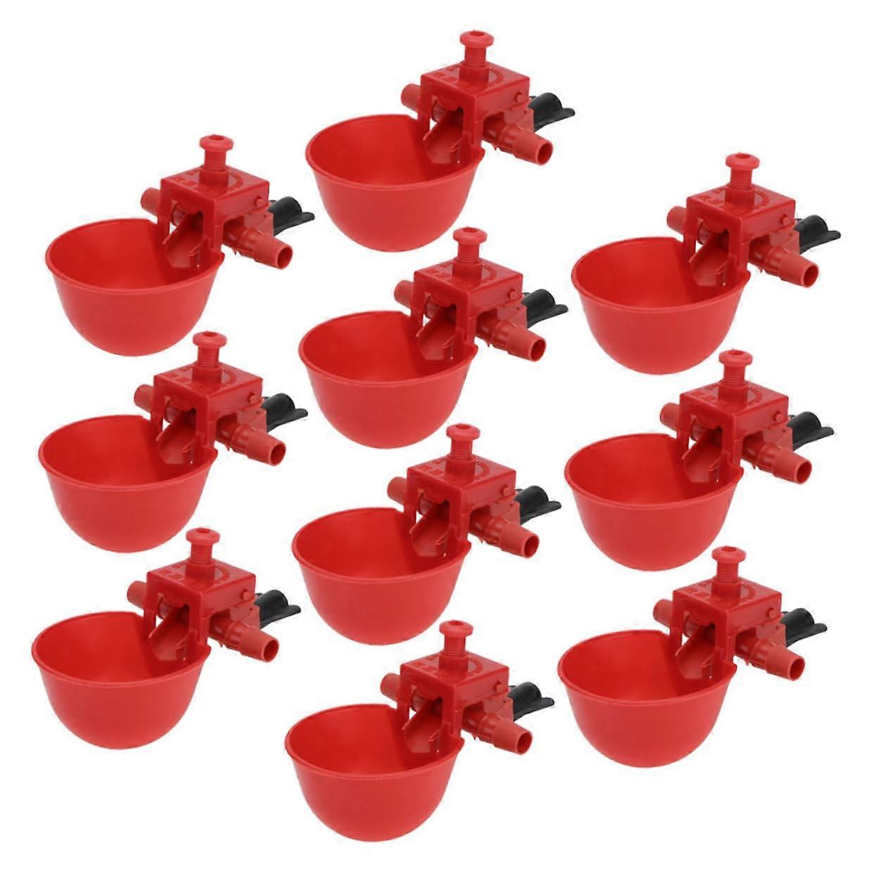 Poultry Drinking Cups For Automatic Water Dispensers 10 Pcs Easy To Clean Compatible With Chickens Pigeons And Quail
