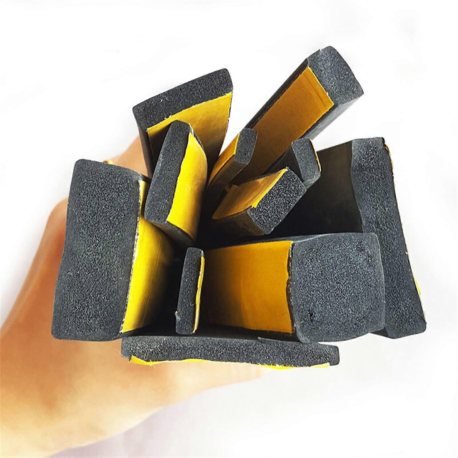 Insulation Rubber Self-Adhesive Sponge Sealing Strip, 3mm x 30mm x 10m, Black EVA Foam, Soundproof Anti-Collision Seal
