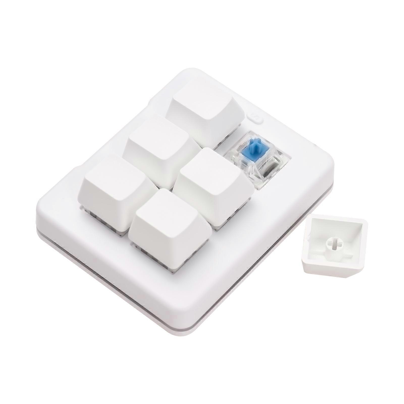 Programmable Keyboard Macro 6-Key Keyboard Programmable Tri-mode 2.4G/BT/Wired Mechanical Keyboard for Gaming Office Work Programmable PS