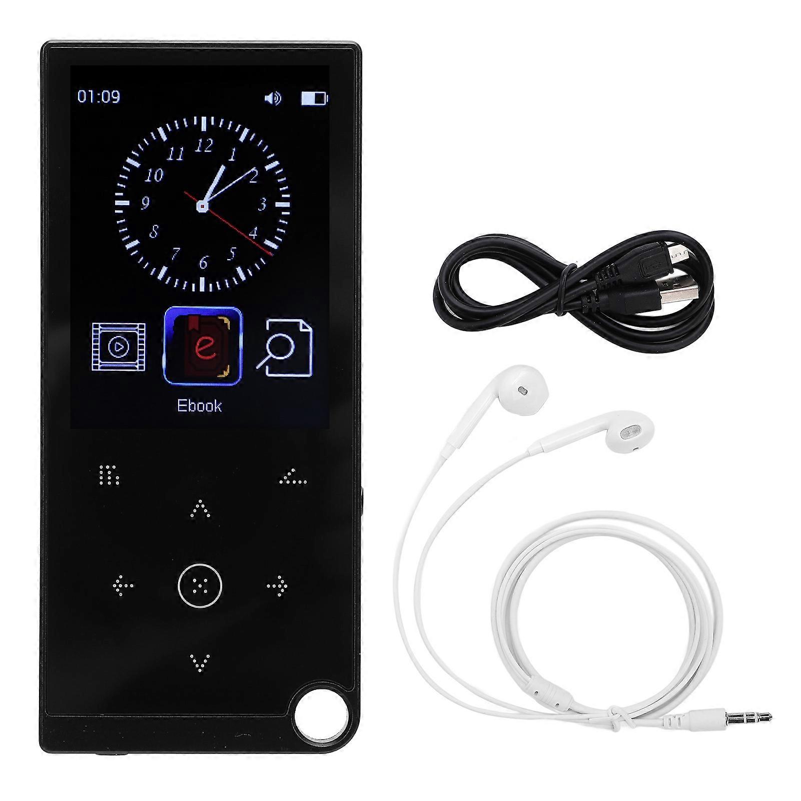 2.4" Touch Screen Bluetooth MP3/MP4 Player - 64GB Support, Long Battery, Earphones
