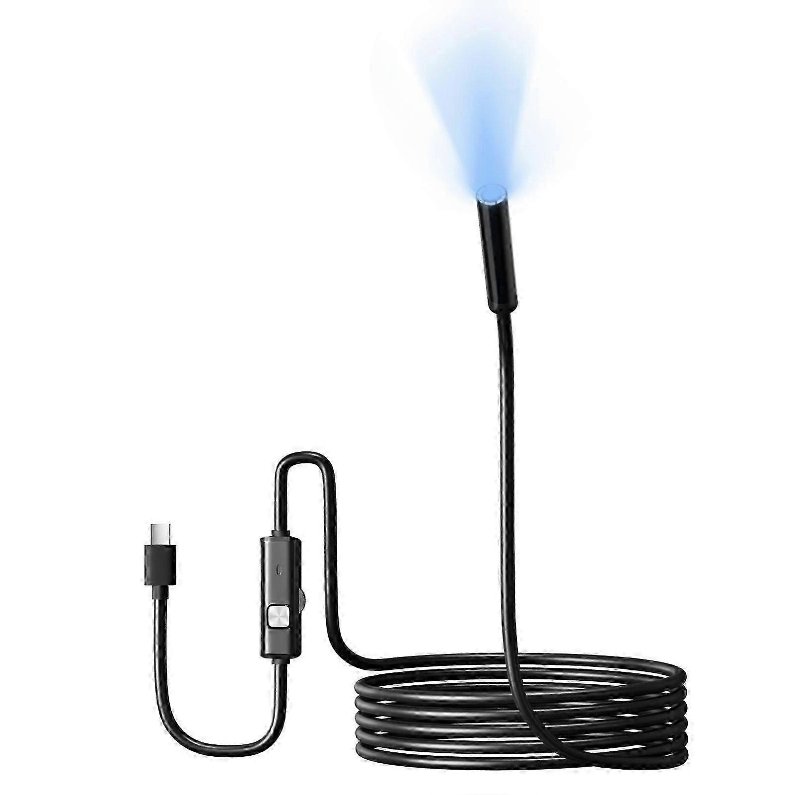 Endoscope Camera 1920P HD-compatible with 8 LED Lights Waterproof Inspection Camera Type-C Endoscope for Fish Car Engines