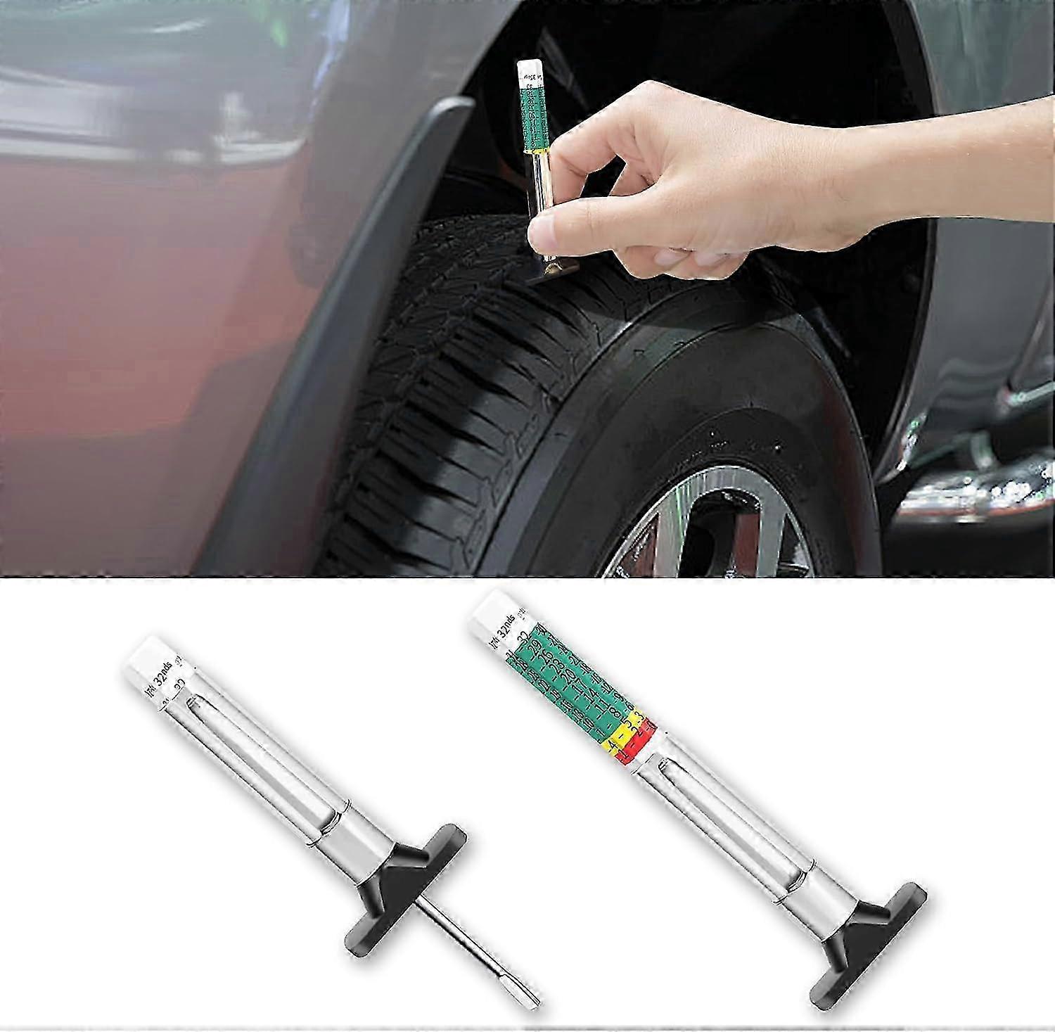 Color Coded Tire Tread Depth Indicator, Accurate Universal Measuring Tool for Car Tires