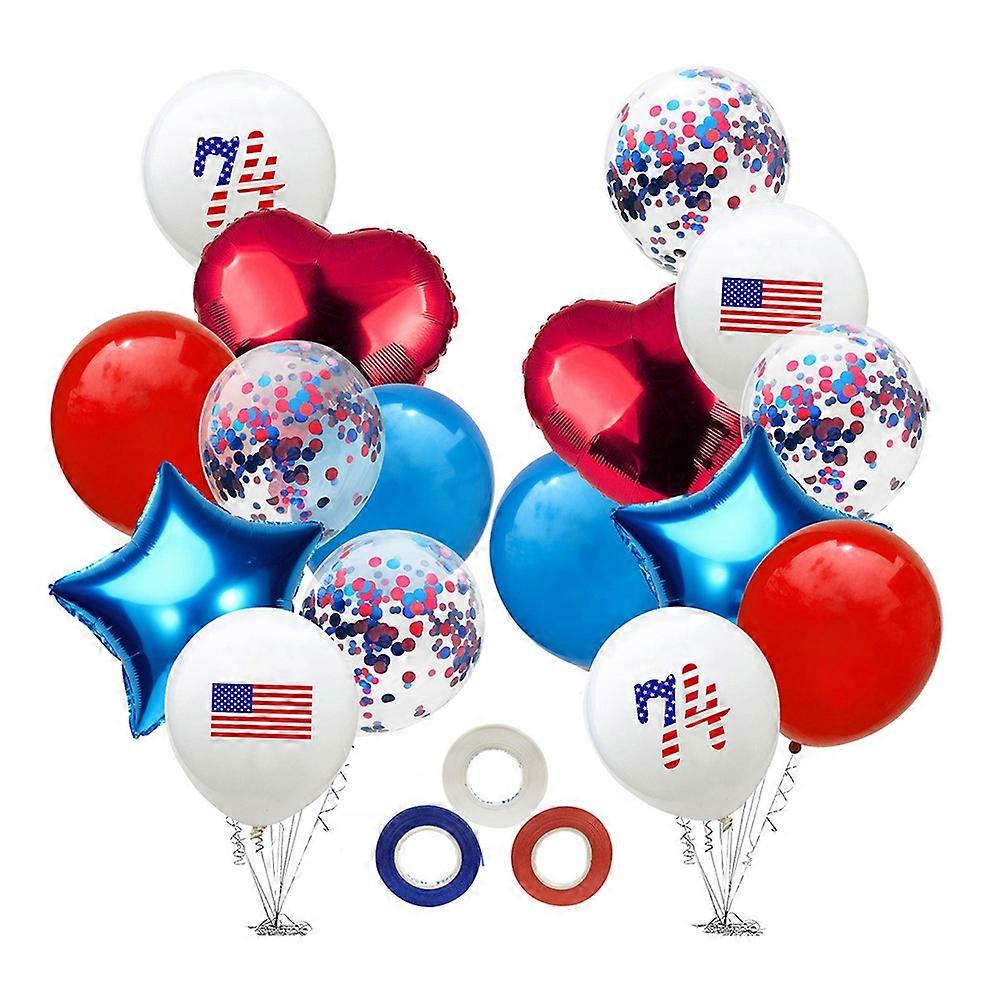 Patriotic Balloon Set with Decorative Features for Event Atmosphere