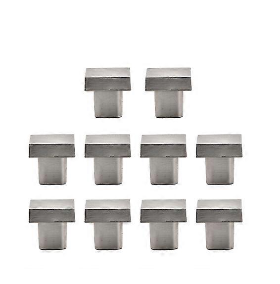 10 Furniture knob - Cabinet knobs - Drawer knob - Silver - Square - 25*25*25 mm - Kitchen hardware - Handles - Drawer knobs for doors