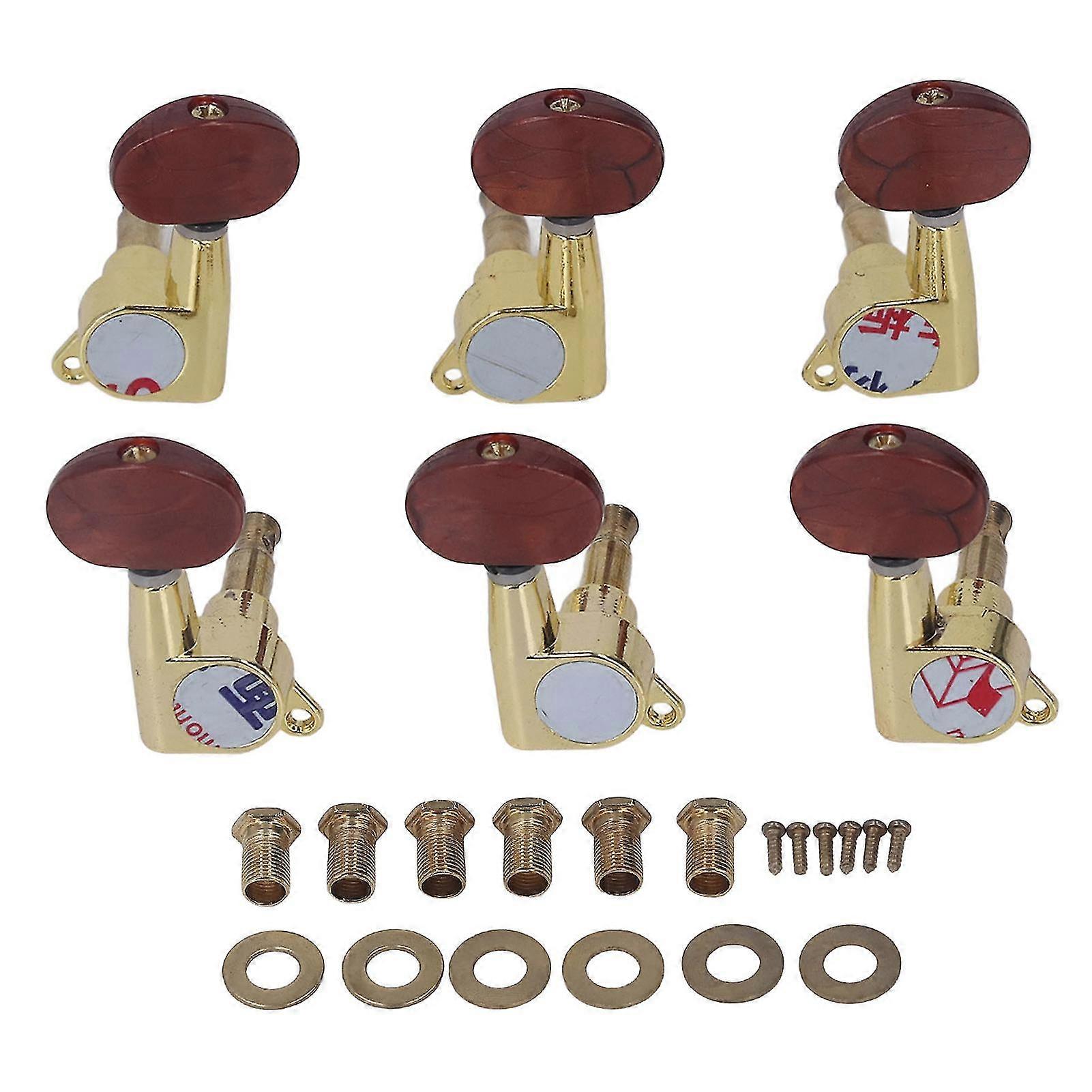 Closed Oval Beveled Keys for Guitar Tuning Pegs Machine Heads Locking Tuners 3R 3L