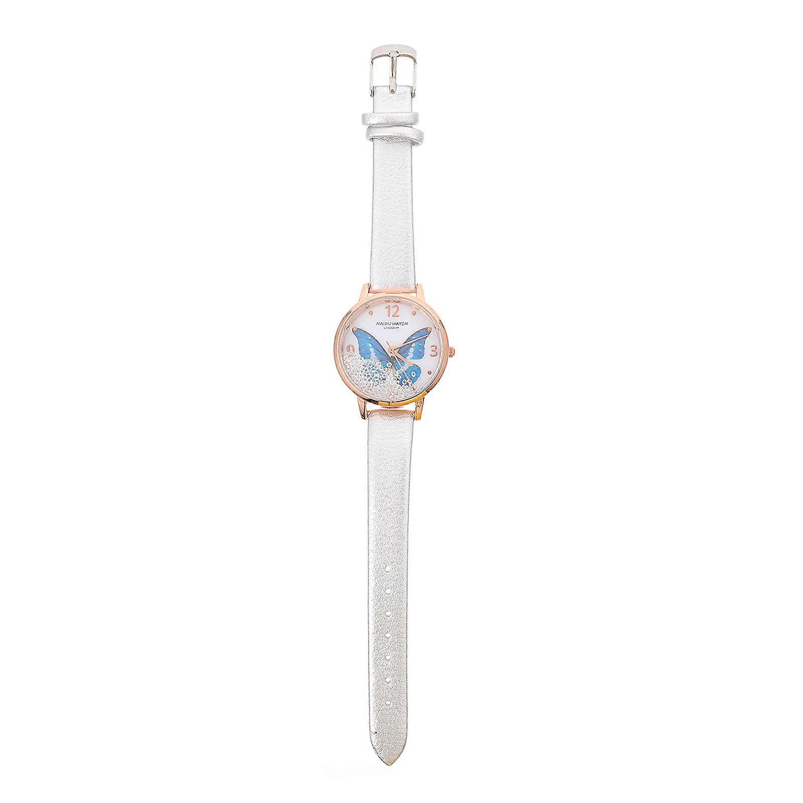 Quartz Analog Ladies Wrist Watch Fashion Design Lightweight Double Layer Dial 1Set