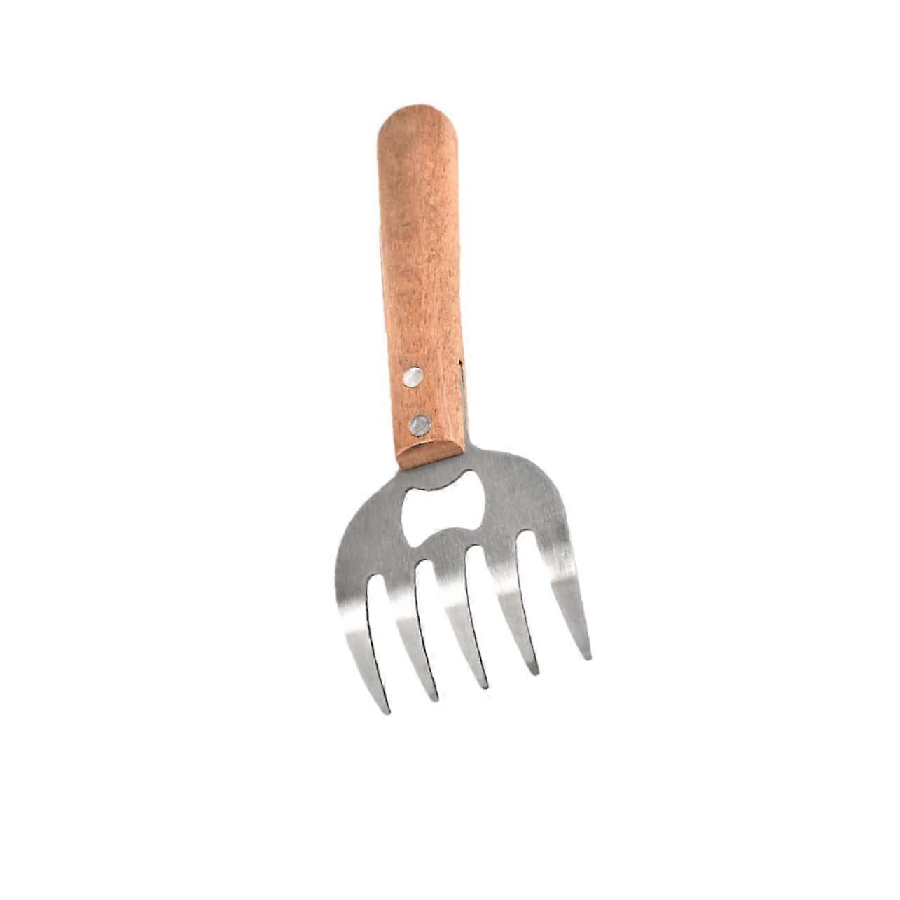 1 piece meat shredding claws with wooden handle BBQ tool for shredding chicken pork and beef for grill and buffet natural wood handle