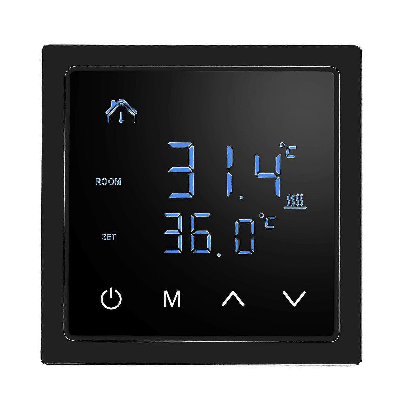 Smart Thermostat 16a Electric Heating Controller 85-265v Floor Temperature Led Touch Screen