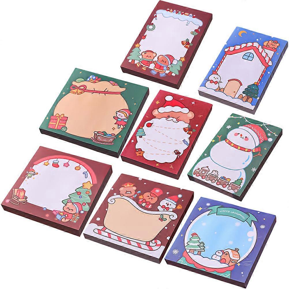 Holiday Memo Notepads Note Pads Daily Use Rectangular Repeated Adhesion 9X6CM 8Pcs