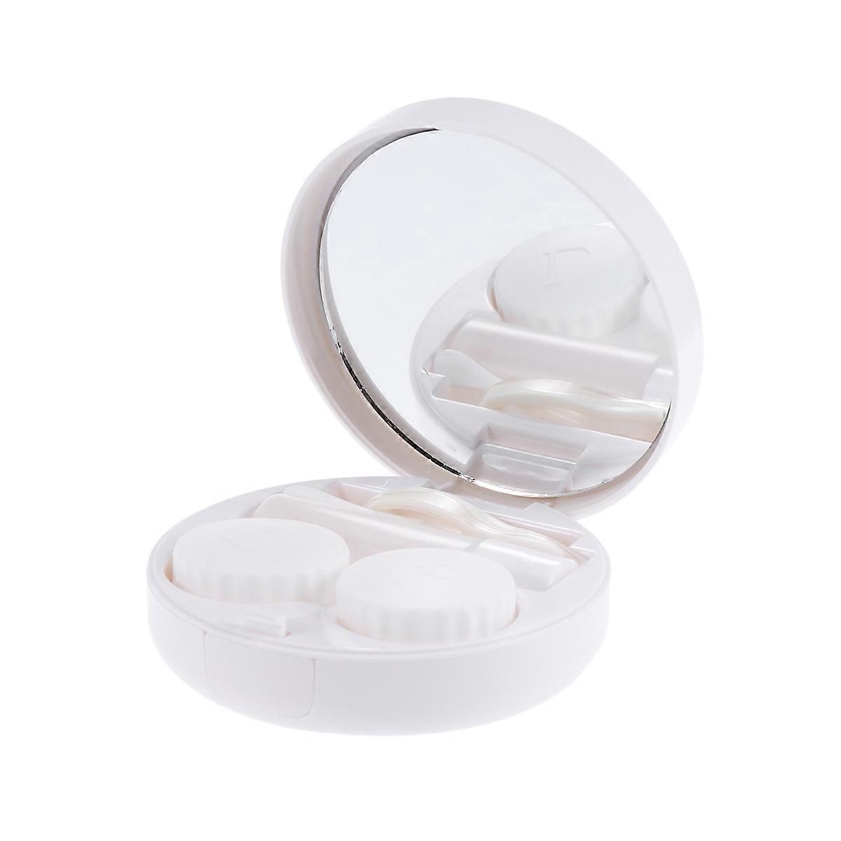 Marble Pattern Lens Holder Portable Case for Travel & Home Use Lightweight Safe Storage Organizer Container