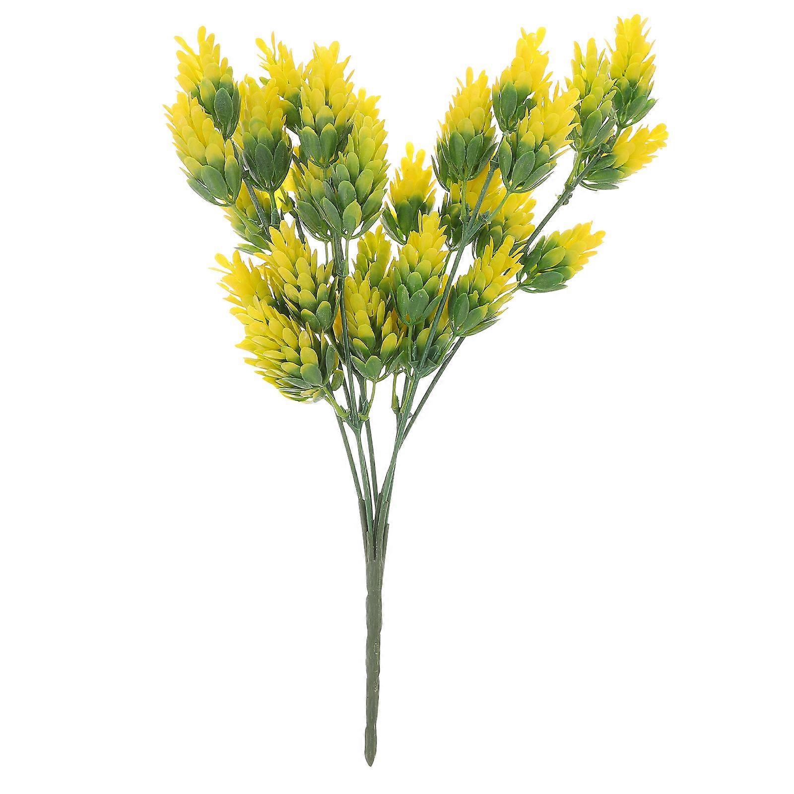 Greenery Decor Simulated Bamboo Leaf Wall Hanging Home Decoration Yellow 30cm x 10cm x 5cm 1Set