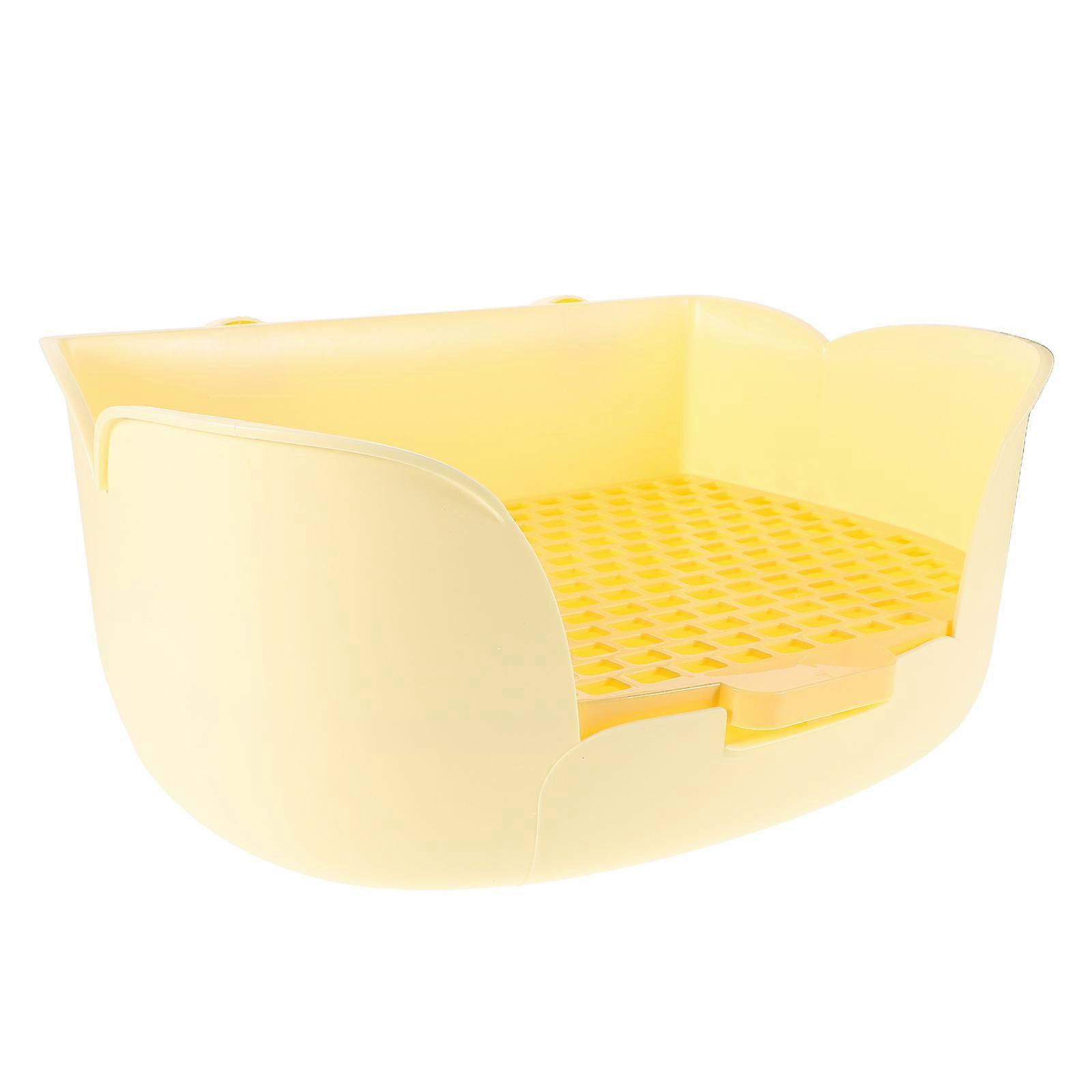 Bunny Toilet Small Animal Potty Rectangular Shape Plastic Material Pet Cage Integration Home Cleanliness 1Pack