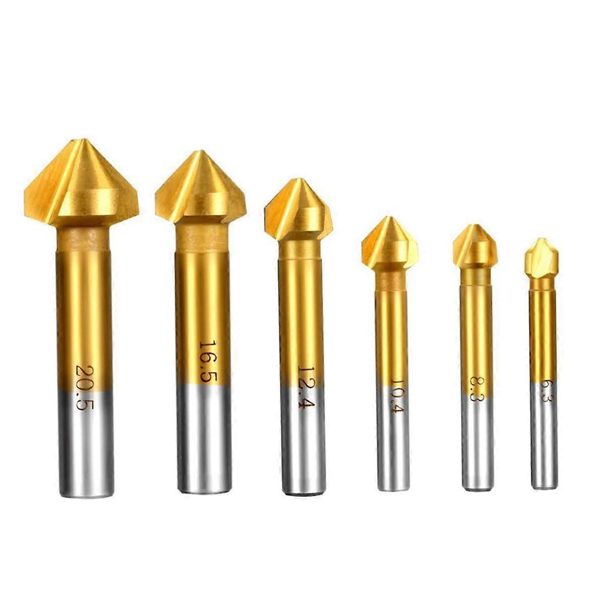 countersink drill bit stainless steel sink deburring tool set chamfer woodworking 6 pieces