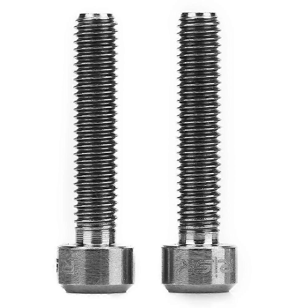 2pcs M5 x 25mm Titanium Alloy Bicycle Brake Handle Bolts MTB Bike Screws (Titanium)