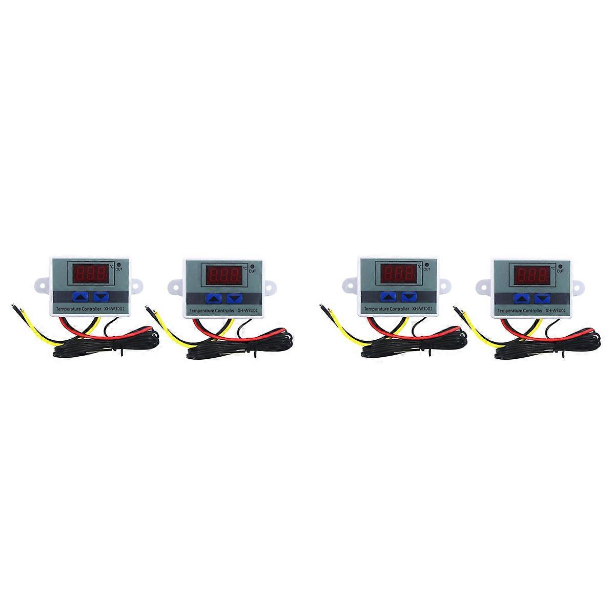 4Pcs 110-220V Ac Digital Led Temperature Controller Xh-W3001 for Incubator Cooling Heating Switch Th