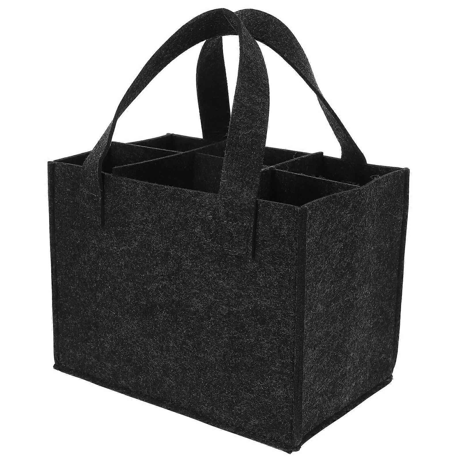 Carrying Bag Felt Carrier Tote Reusable Grocery Bag for Travel Camping Picnic 24.00X18.00X15.00CM Protection 1Pack