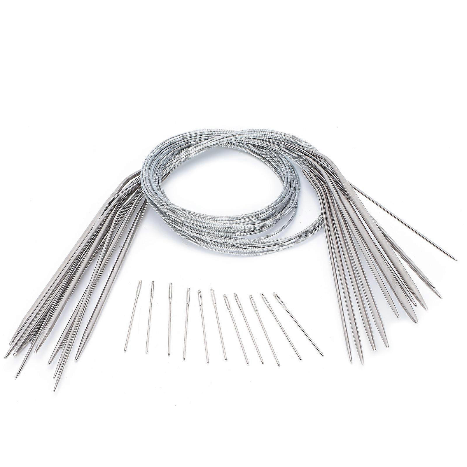 Stainless Steel Circular Knitting Needles, Round Needles, Various Sizes, Crochet Knitting Needles, 80cm