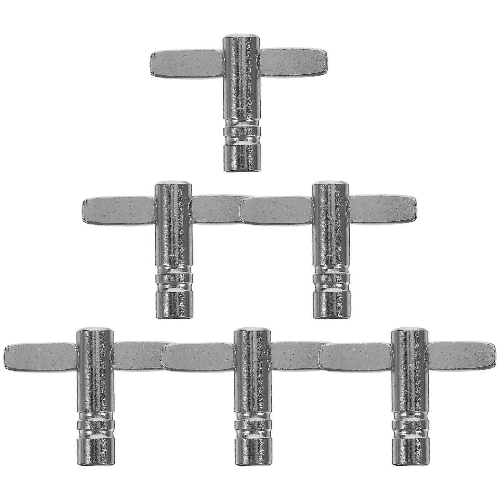 Drum Key Wrench Drum Tuning Keys For Drums Silver 4.3X3.1X0.8CM Drum Set Adjustment Tool 6Set