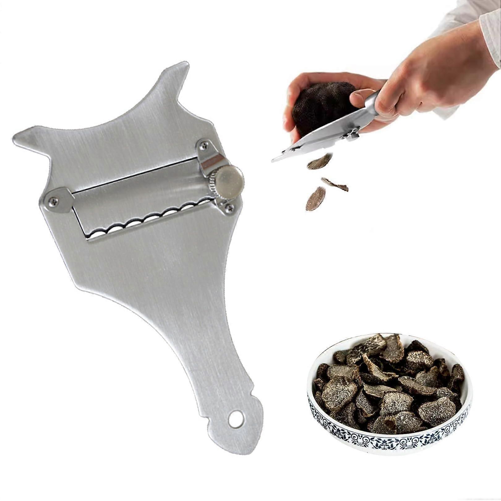 Truffle Slicer and Grater, Adjustable Stainless Steel Truffle and Cheese Cutter, Ideal for Truffles, Chocolate, and Butter