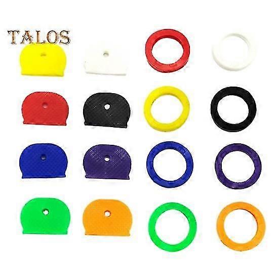 16Pcs/Set Colorful Key Cover Soft Rubber Key Identifiers Plastic Key Toppers Quick Identification Colorful Caps Key Protectors
